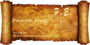 Peutsch Ernő névjegykártya